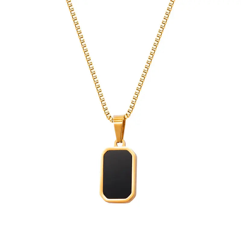 Noir Tag Necklace