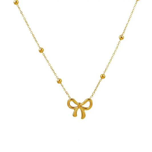 Mini Bow Pendant Necklace