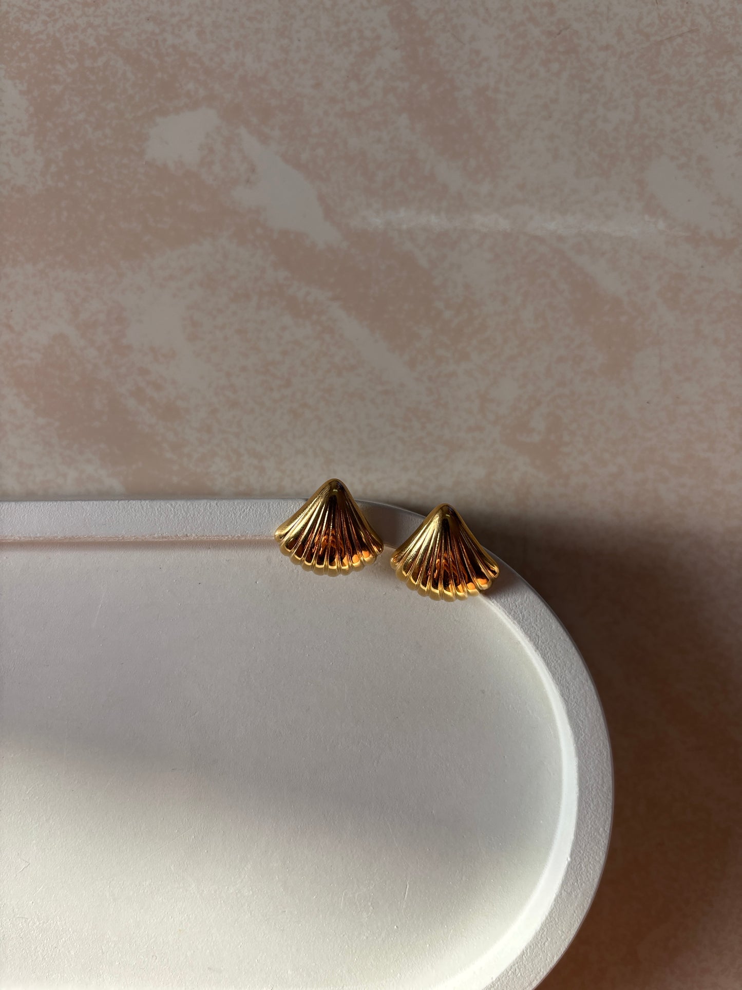 Golden Shell Studs