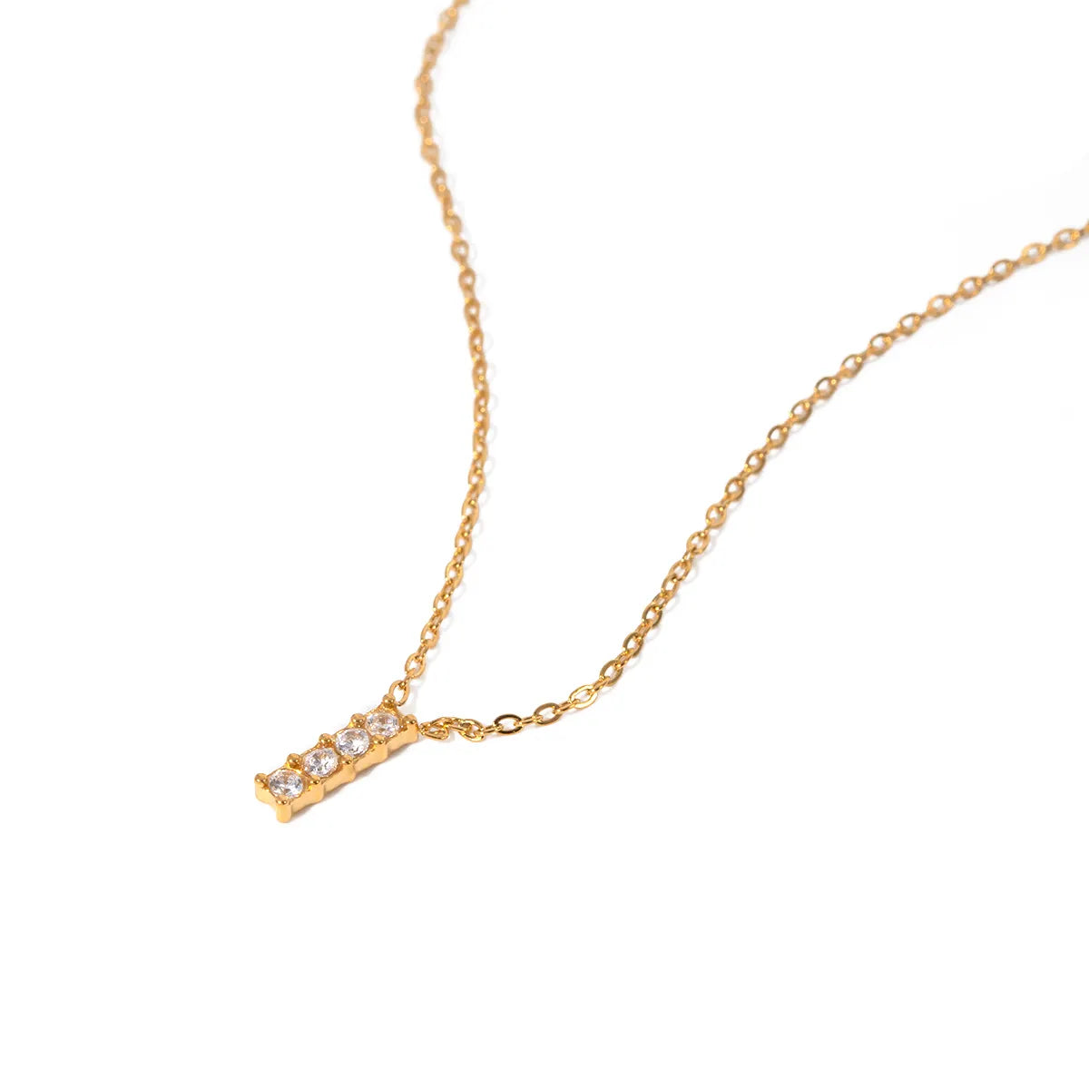 Four-Stone Bar Necklace