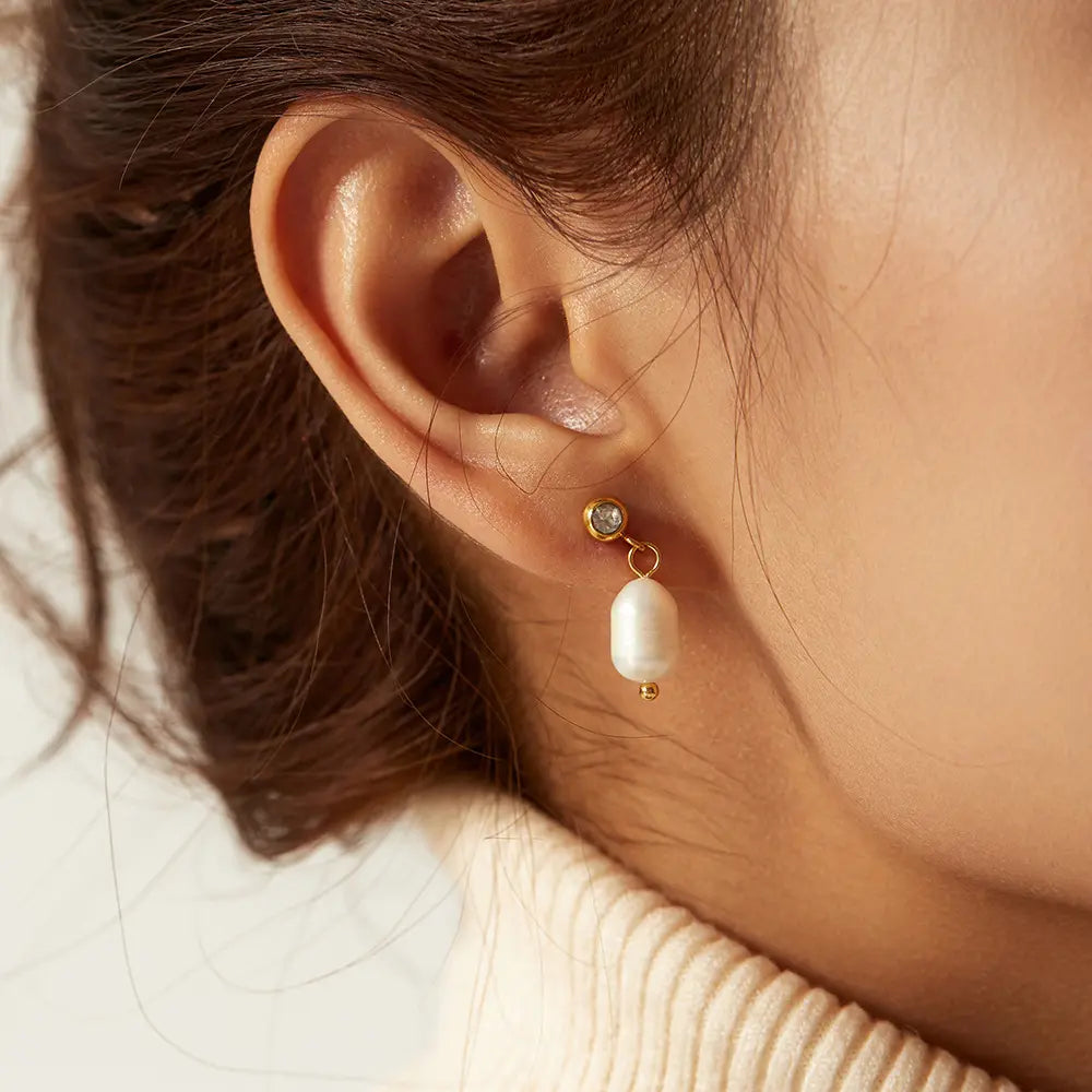Dewdrop Pearl Studs
