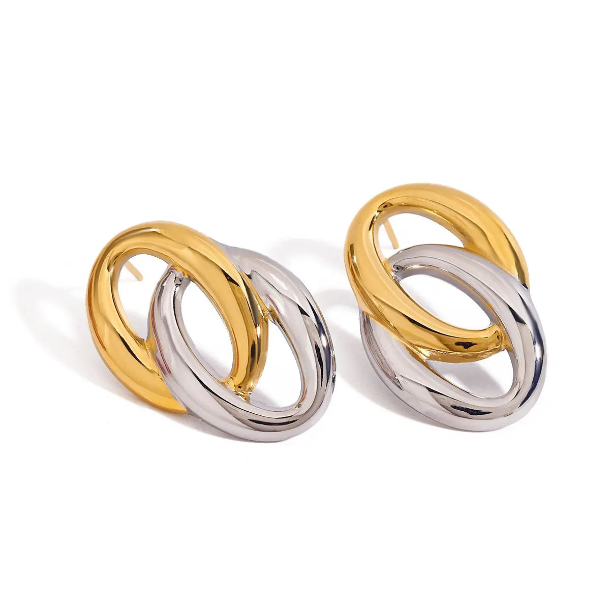 Dual Tone Harmony Earrings