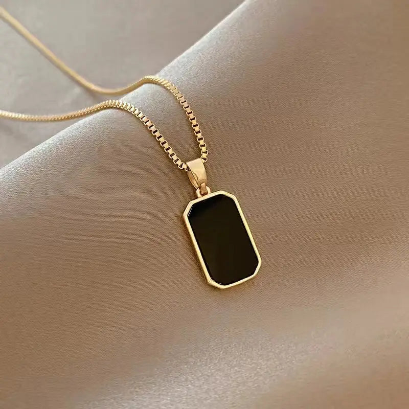 Noir Tag Necklace