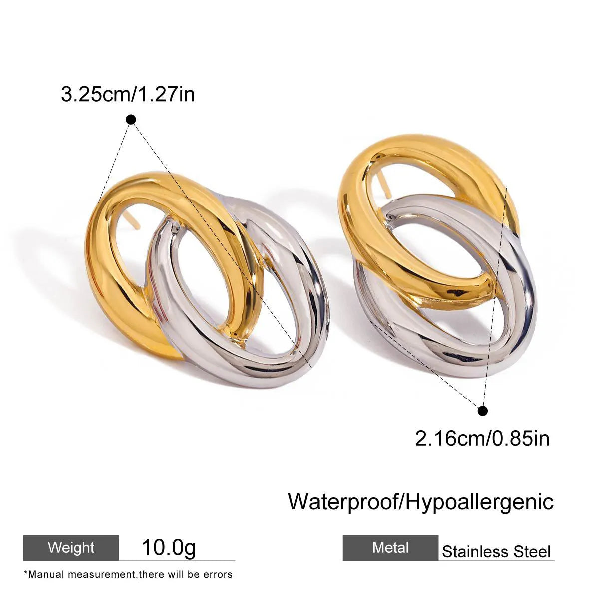 Dual Tone Harmony Earrings